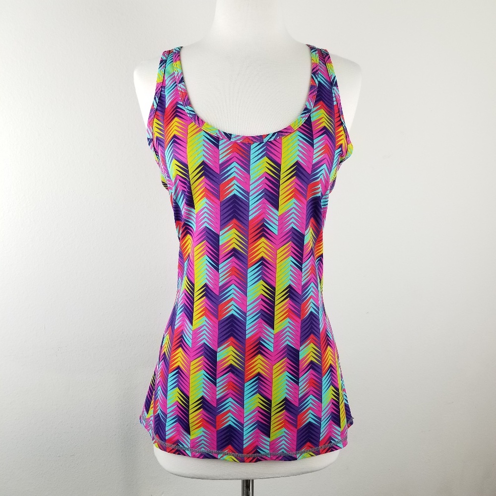 Fabletics Abstract - Multi Color Active Tank Top